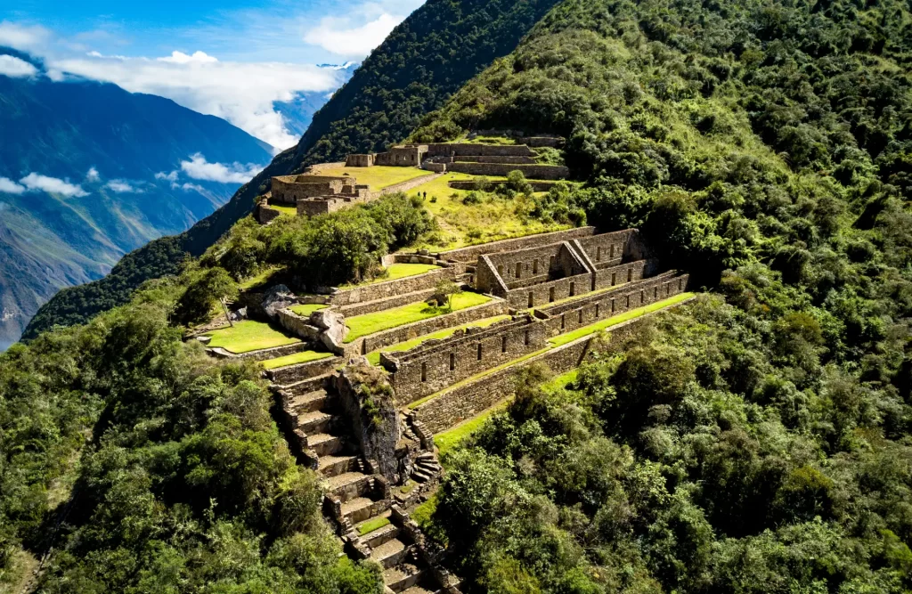Ruinas de Choquequirao, una ciudad Inca escondida en las montañas de los Andes.