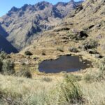 Laguna de altura junto al Camino Inca, cerca del segundo paso